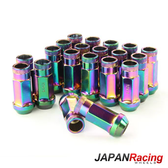Japan Racing Lug Nuts Schmiedestahl Long Neo Chrome - M12x1.5 20 Stck